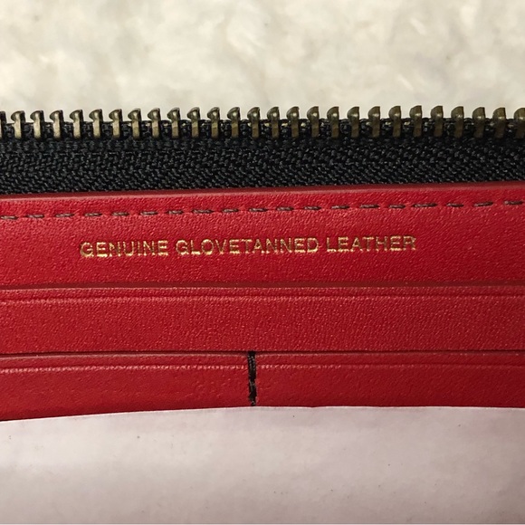 F58183 Coach 1941 Rare Zip Around Accordion Leather Wallet Sequins Z41 Coupe Car - Picture 12 of 15